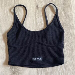 Black Ribbed Bralette